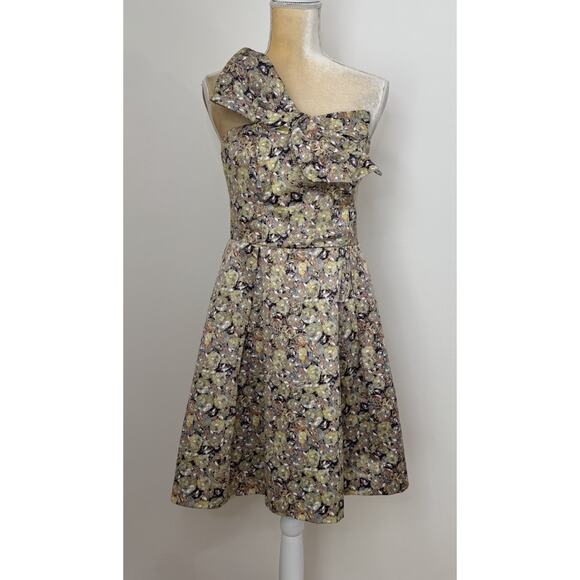 Kate Young x Target Strapless Bow A Line Dress Size 10 Multicolor Lined Pockets - Picture 3 of 15